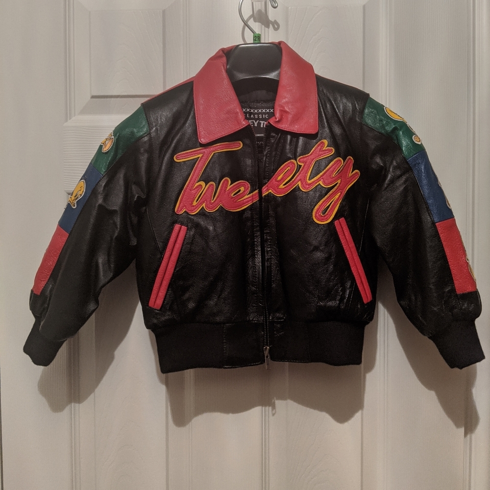 Vintage Tweety Bird Leather Jacket